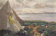 Sir William Orpen A Breezy Day,Howth oil painting on canvas